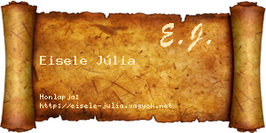 Eisele Júlia névjegykártya